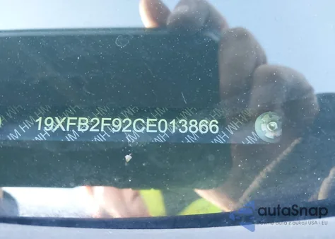 2012 Honda Civic Ex-L из США, поврежденный, VIN 19XFB2F92CE013866